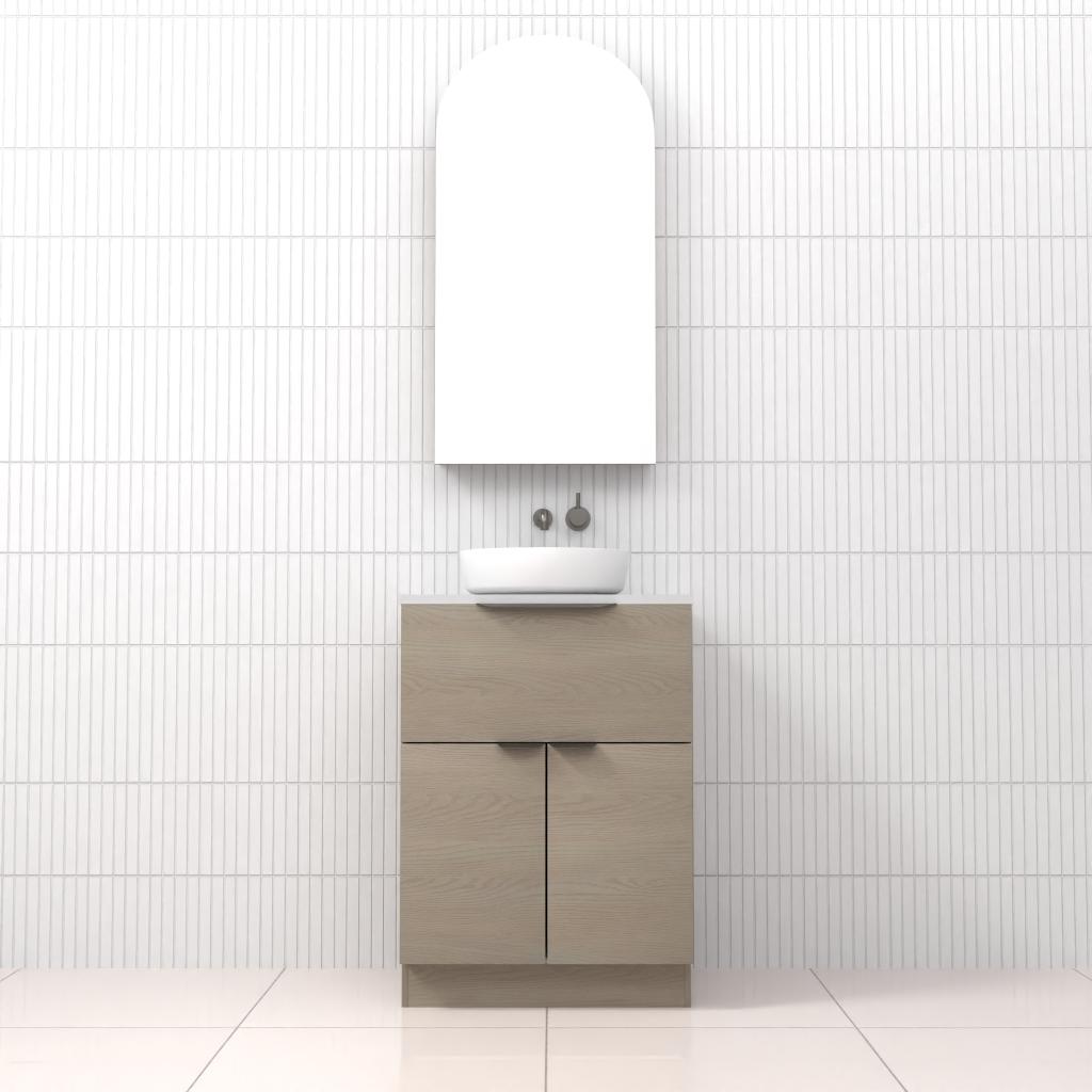 Marlee - 600mm Smoked Ash Freestanding Vanity