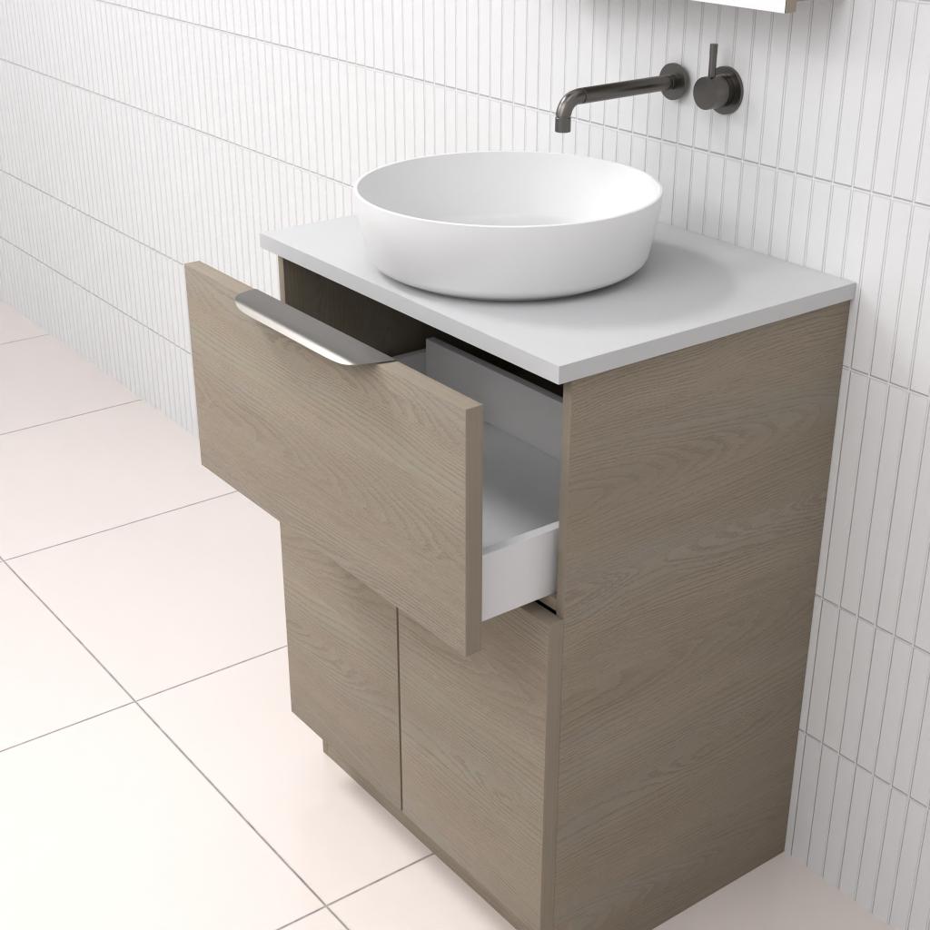 Marlee - 600mm Smoked Ash Freestanding Vanity