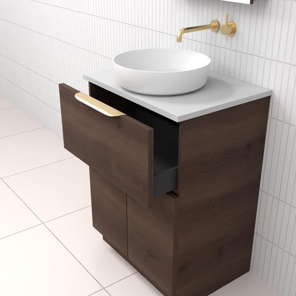 Marlee - 600mm Chestnut Freestanding Vanity