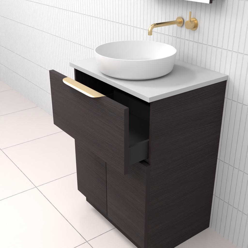 Marlee - 600mm Espresso Oak Freestanding Vanity