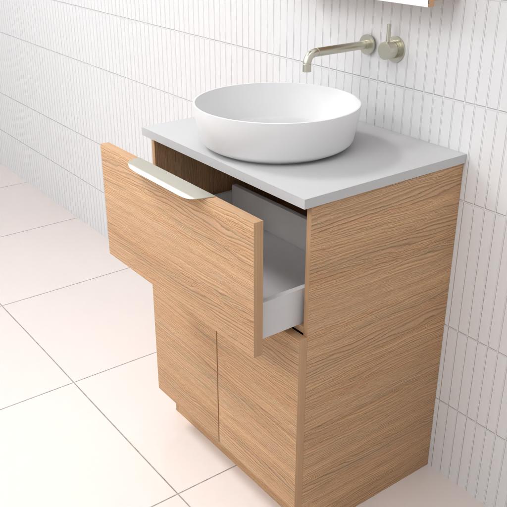 Marlee - 600mm Nordic Oak Freestanding Vanity