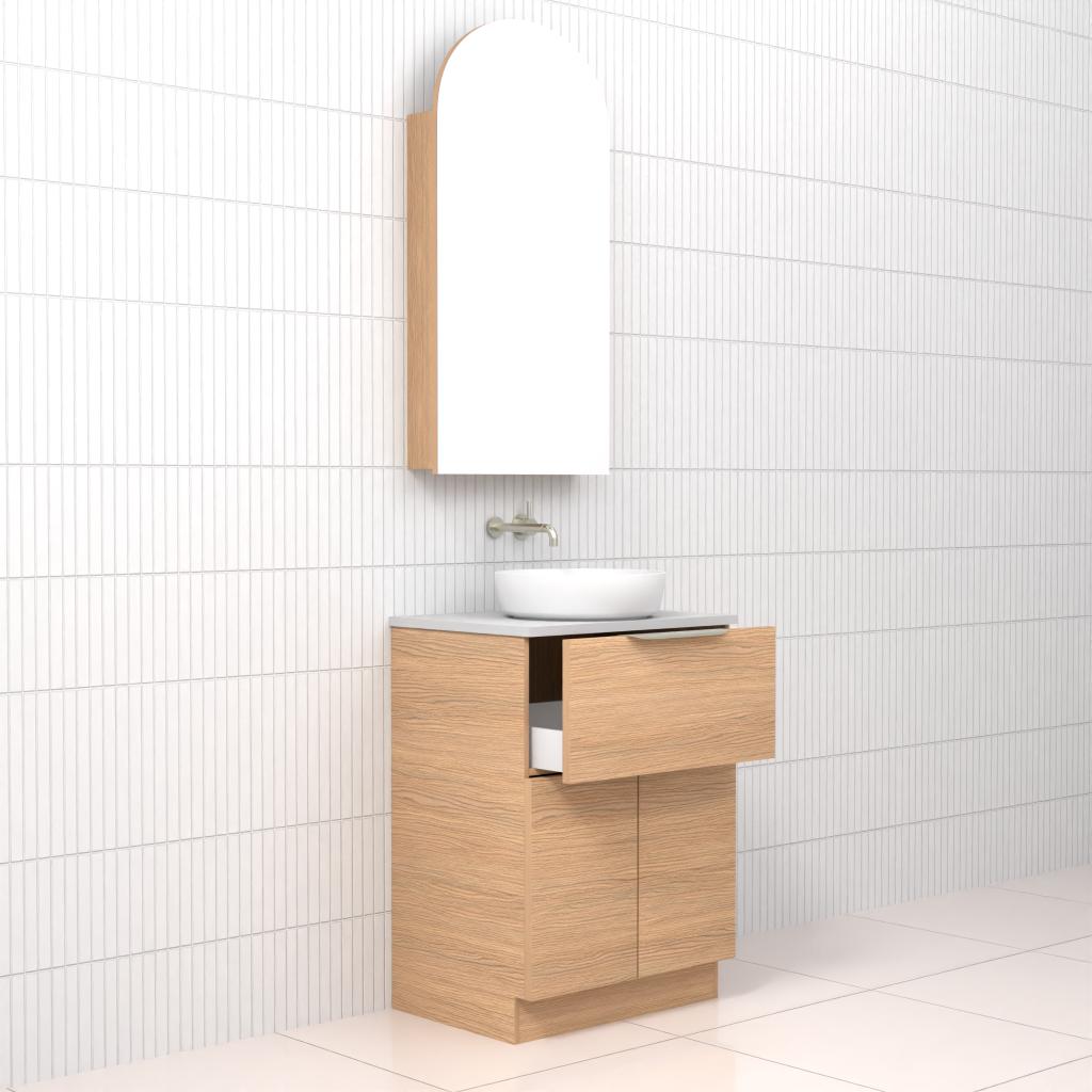 Marlee - 600mm Nordic Oak Freestanding Vanity