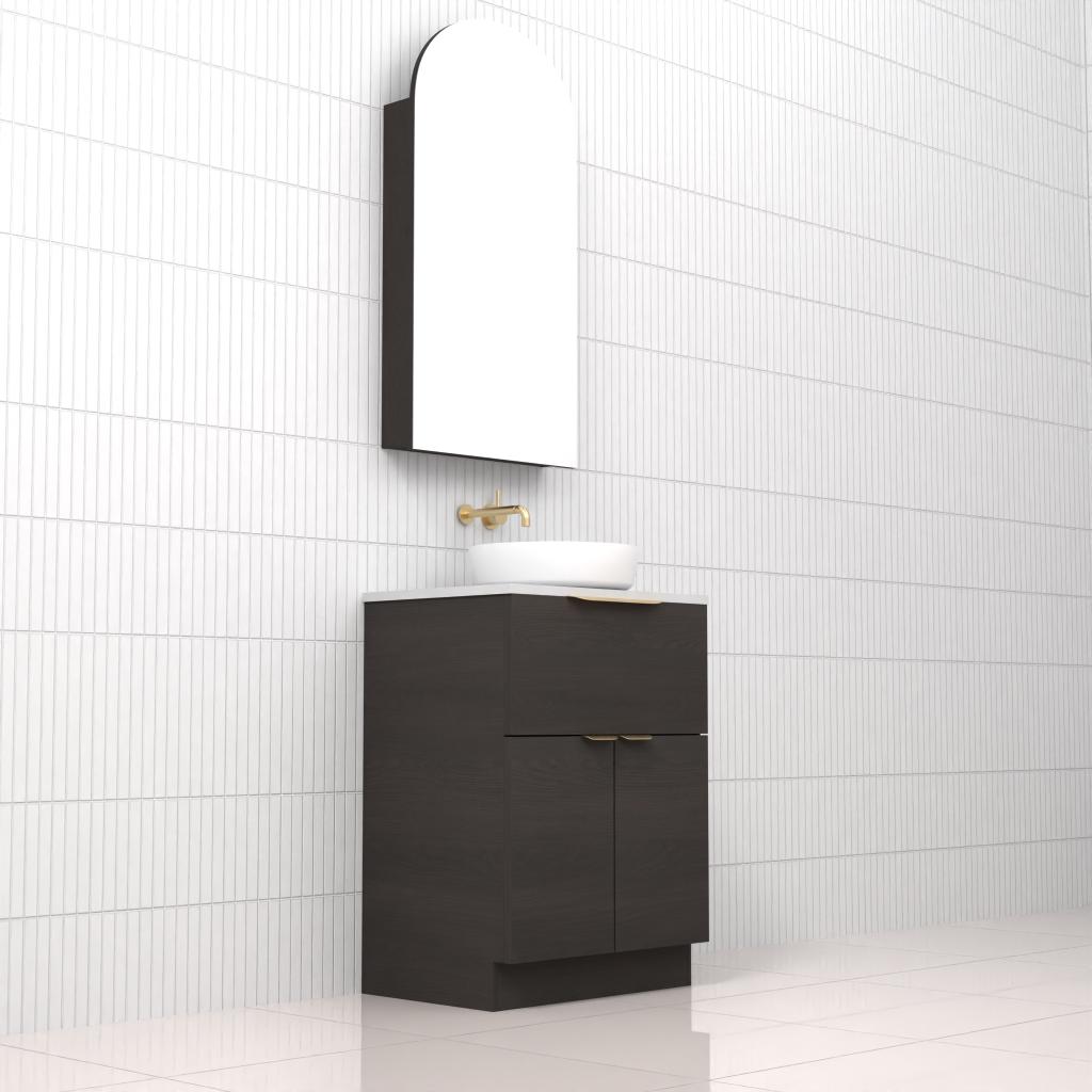 Marlee - 600mm Smoked Onyx Freestanding Vanity
