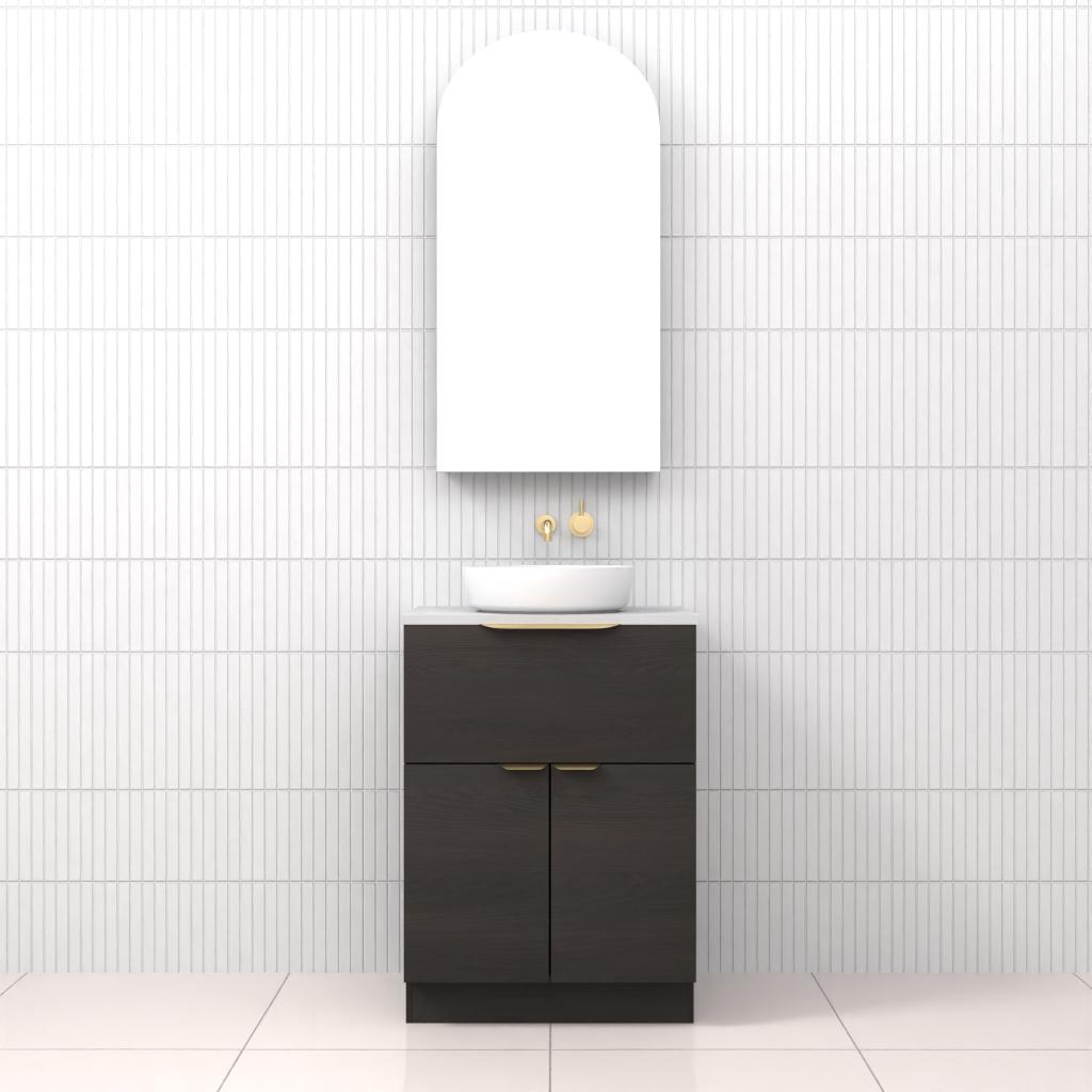 Marlee - 600mm Smoked Onyx Freestanding Vanity