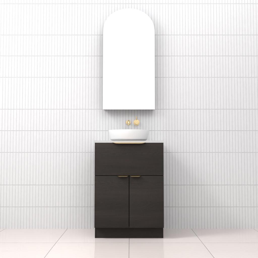 Marlee - 600mm Smoked Onyx Freestanding Vanity