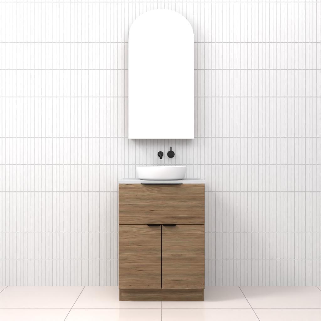 Marlee - 600mm Tuscan Oak Freestanding Vanity