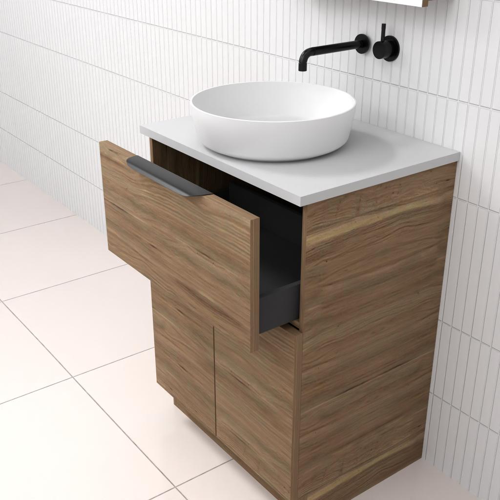 Marlee - 600mm Tuscan Oak Freestanding Vanity