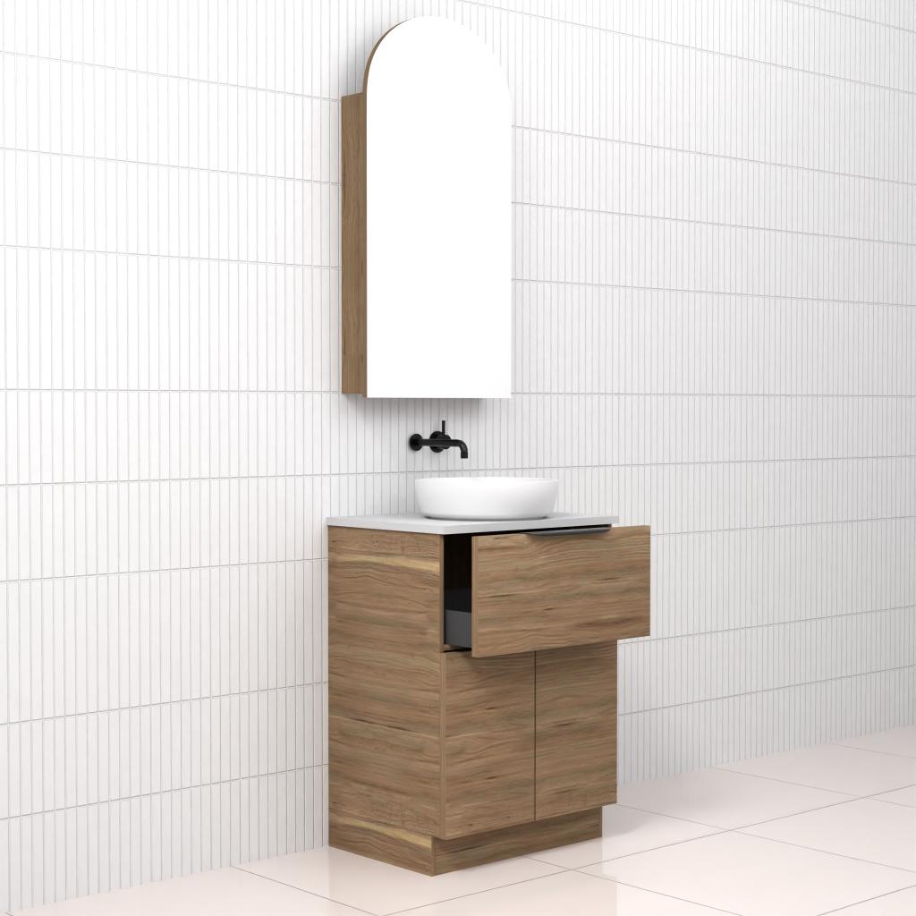 Marlee - 600mm Tuscan Oak Freestanding Vanity