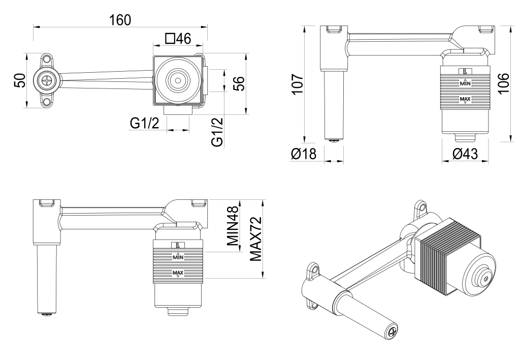 Tiago & Beki -  Wall-Spout Combo - BODY ONLY