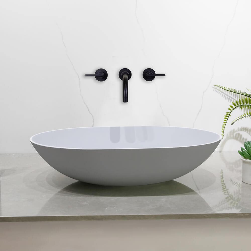 Nicola - Matte White Solid Surface Basin