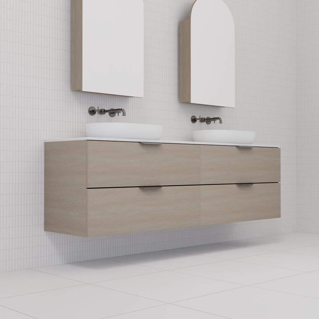 Odesa - 1800mm Smoked Ash Wall Hung Vanity