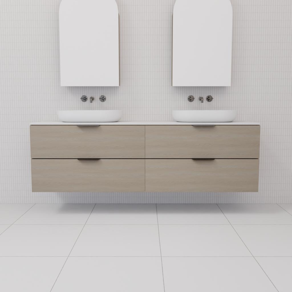 Odesa - 1800mm Smoked Ash Wall Hung Vanity