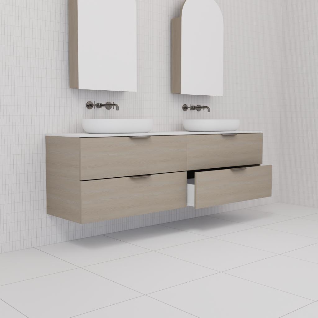 Odesa - 1800mm Smoked Ash Wall Hung Vanity