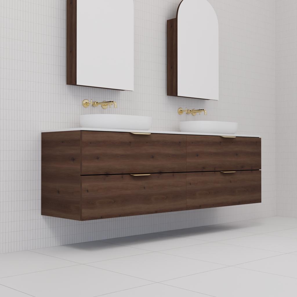 Odesa - 1800mm Chestnut Wall Hung Vanity
