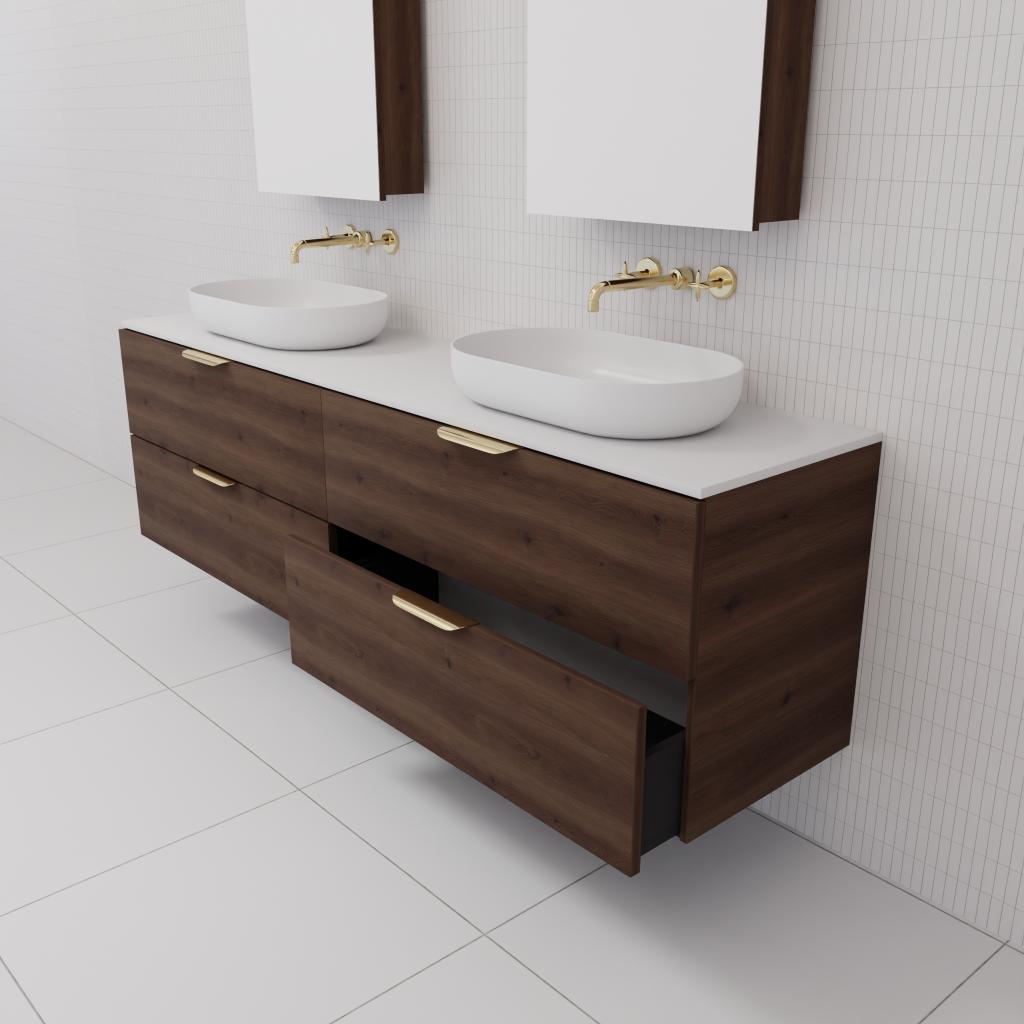 Odesa - 1800mm Chestnut Wall Hung Vanity