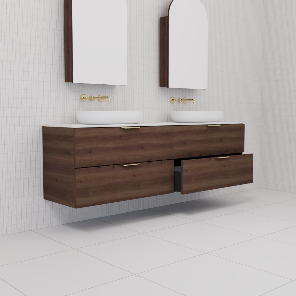 Odesa - 1800mm Chestnut Wall Hung Vanity