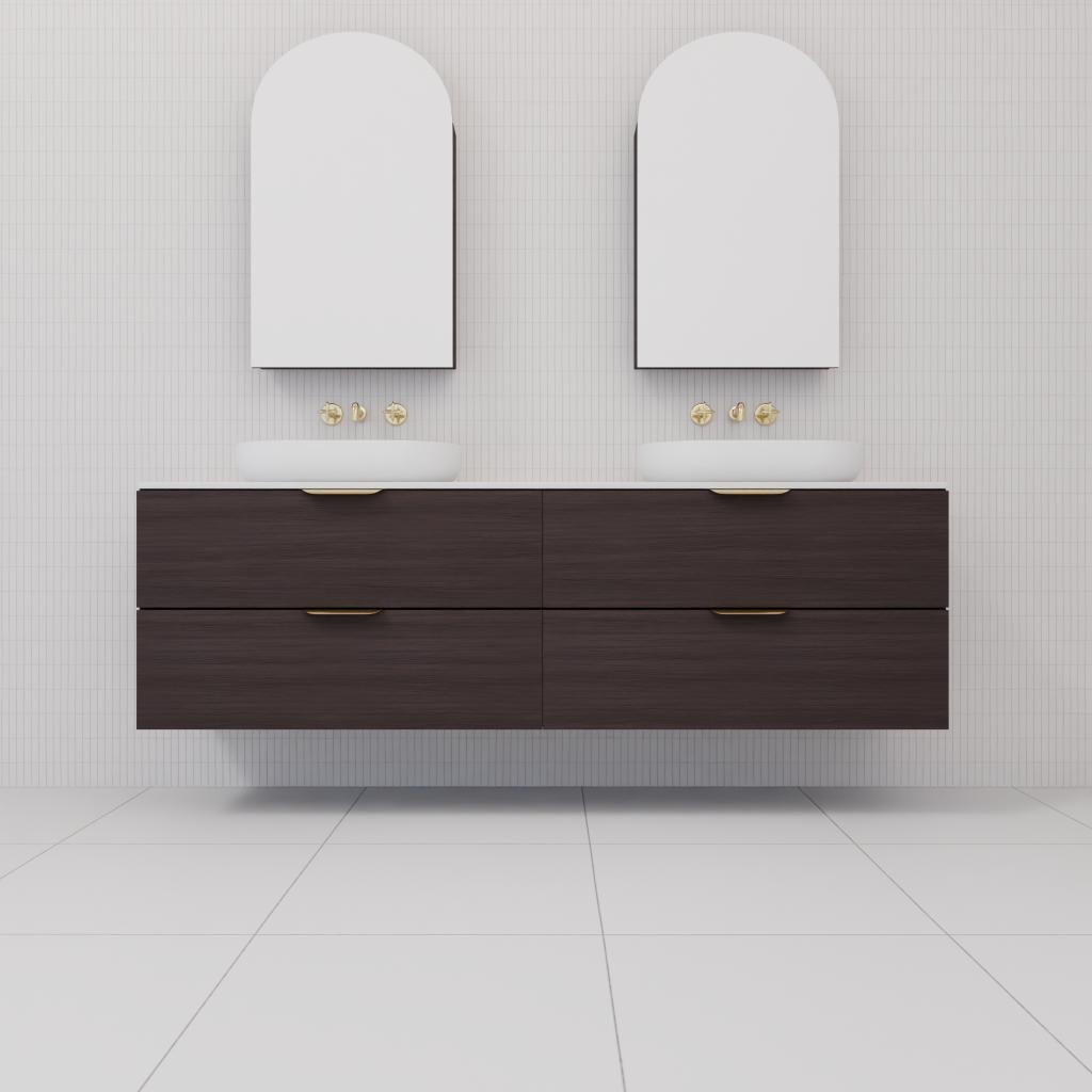 Odesa - 1800mm Espresso Oak Wall Hung Vanity