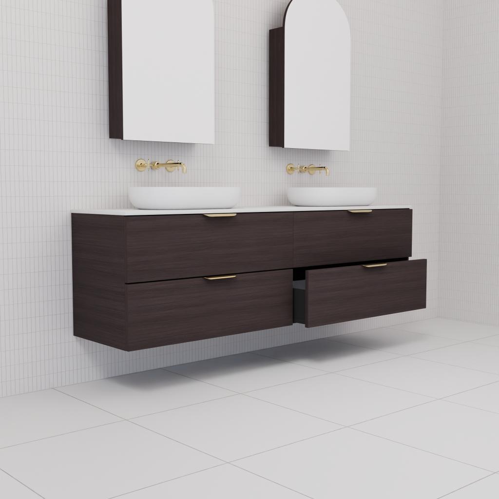 Odesa - 1800mm Espresso Oak Wall Hung Vanity