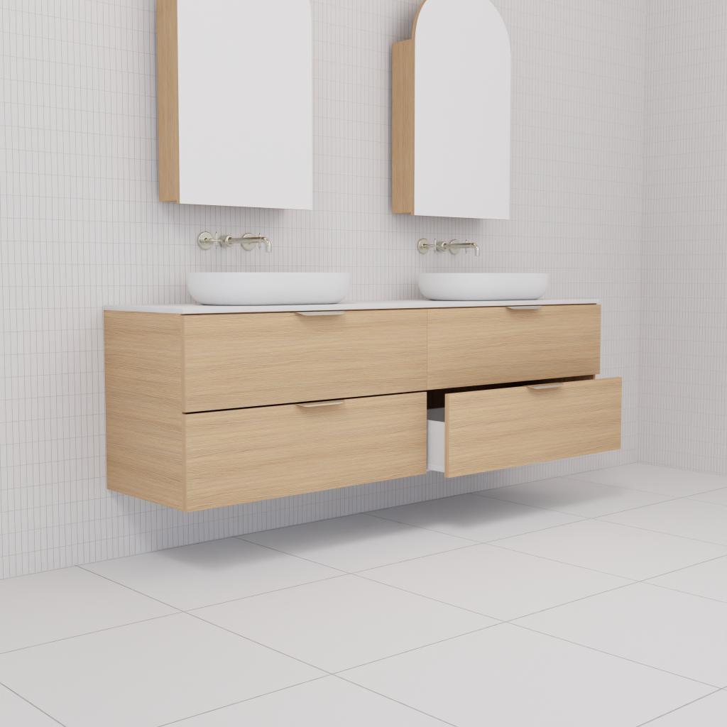 Odesa - 1800mm Nordic Oak Wall Hung Vanity