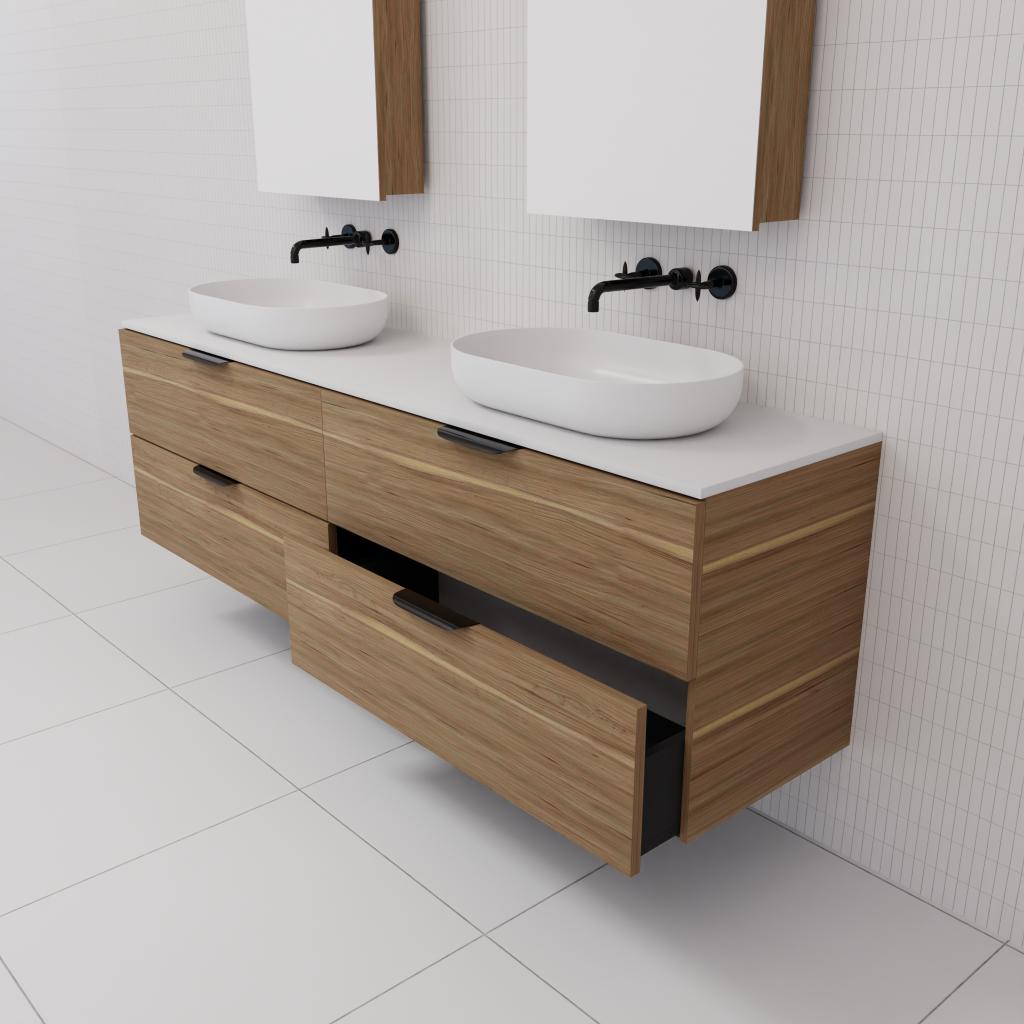 Odesa - 1800mm Tuscan Oak Wall Hung Vanity