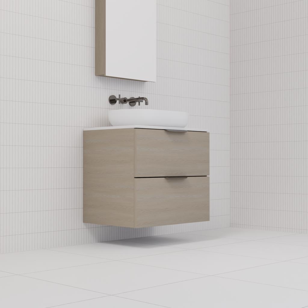 Odesa - 600mm Smoked Ash Wall Hung Vanity