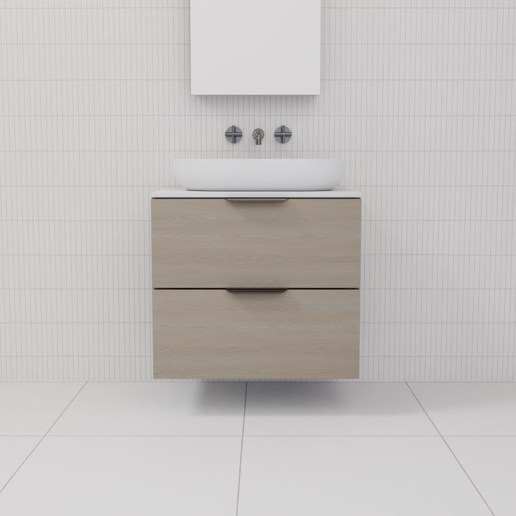 Odesa - 600mm Smoked Ash Wall Hung Vanity