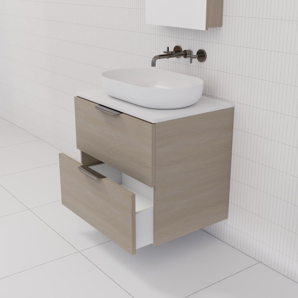 Odesa - 600mm Smoked Ash Wall Hung Vanity