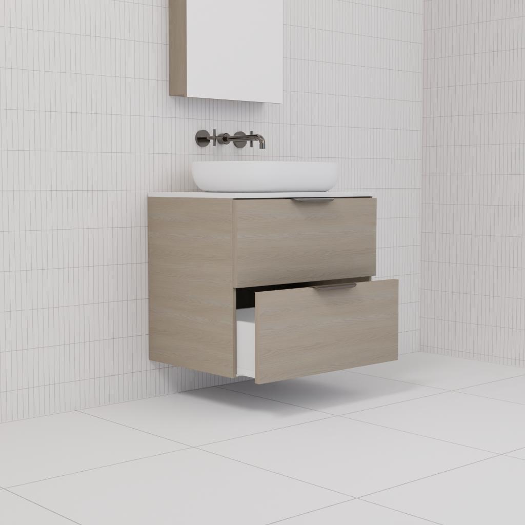 Odesa - 600mm Smoked Ash Wall Hung Vanity