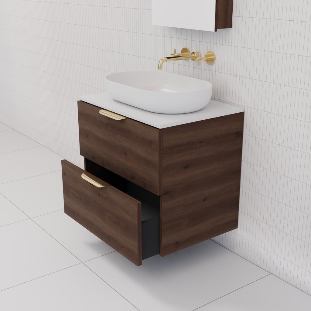 Odesa - 600mm Chestnut Wall Hung Vanity