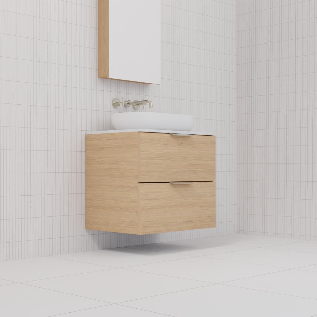 Odesa - 600mm Nordic Oak Wall Hung Vanity