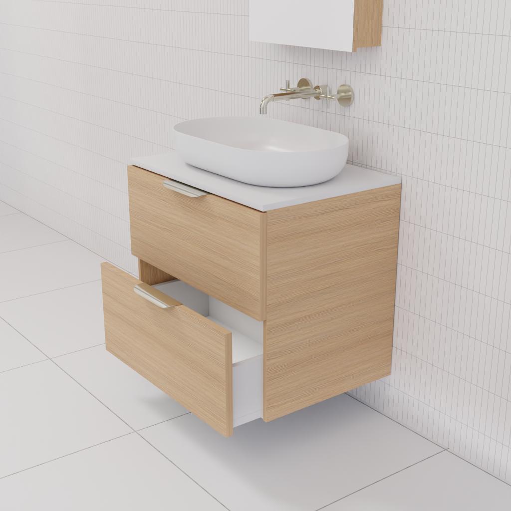 Odesa - 600mm Nordic Oak Wall Hung Vanity