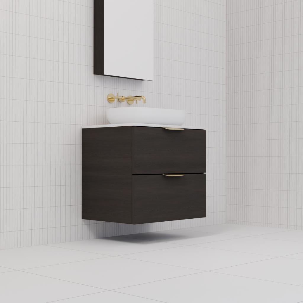 Odesa - 600mm Smoked Onyx Wall Hung Vanity