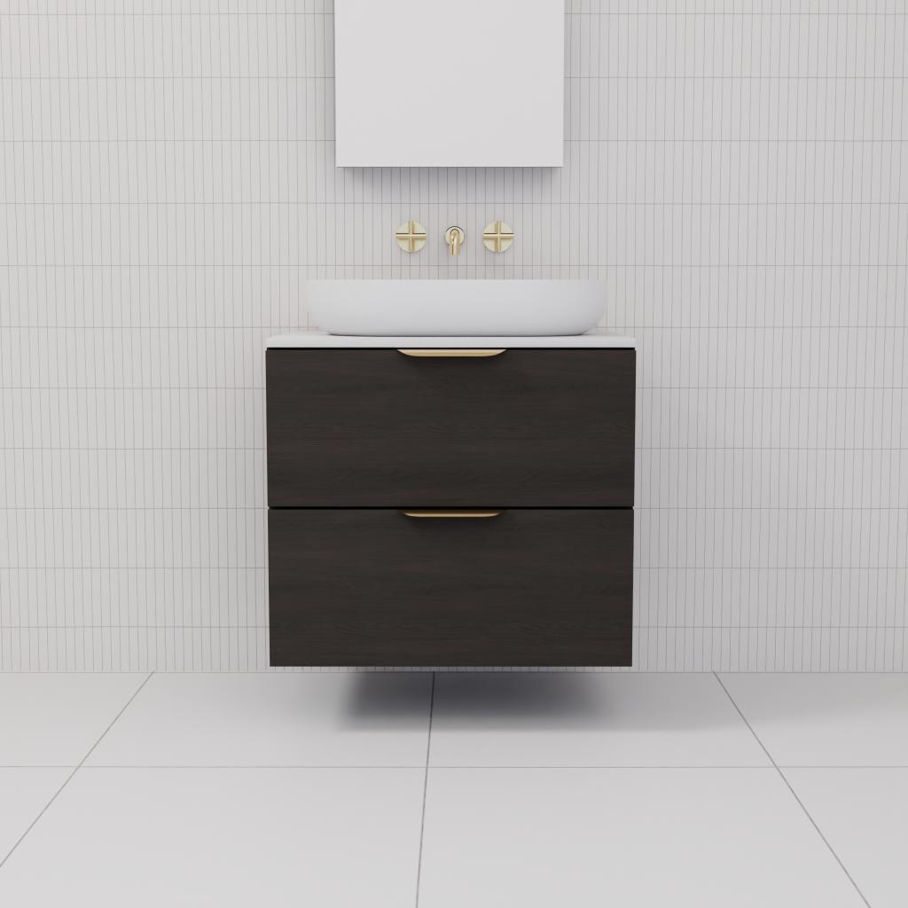 Odesa - 600mm Smoked Onyx Wall Hung Vanity