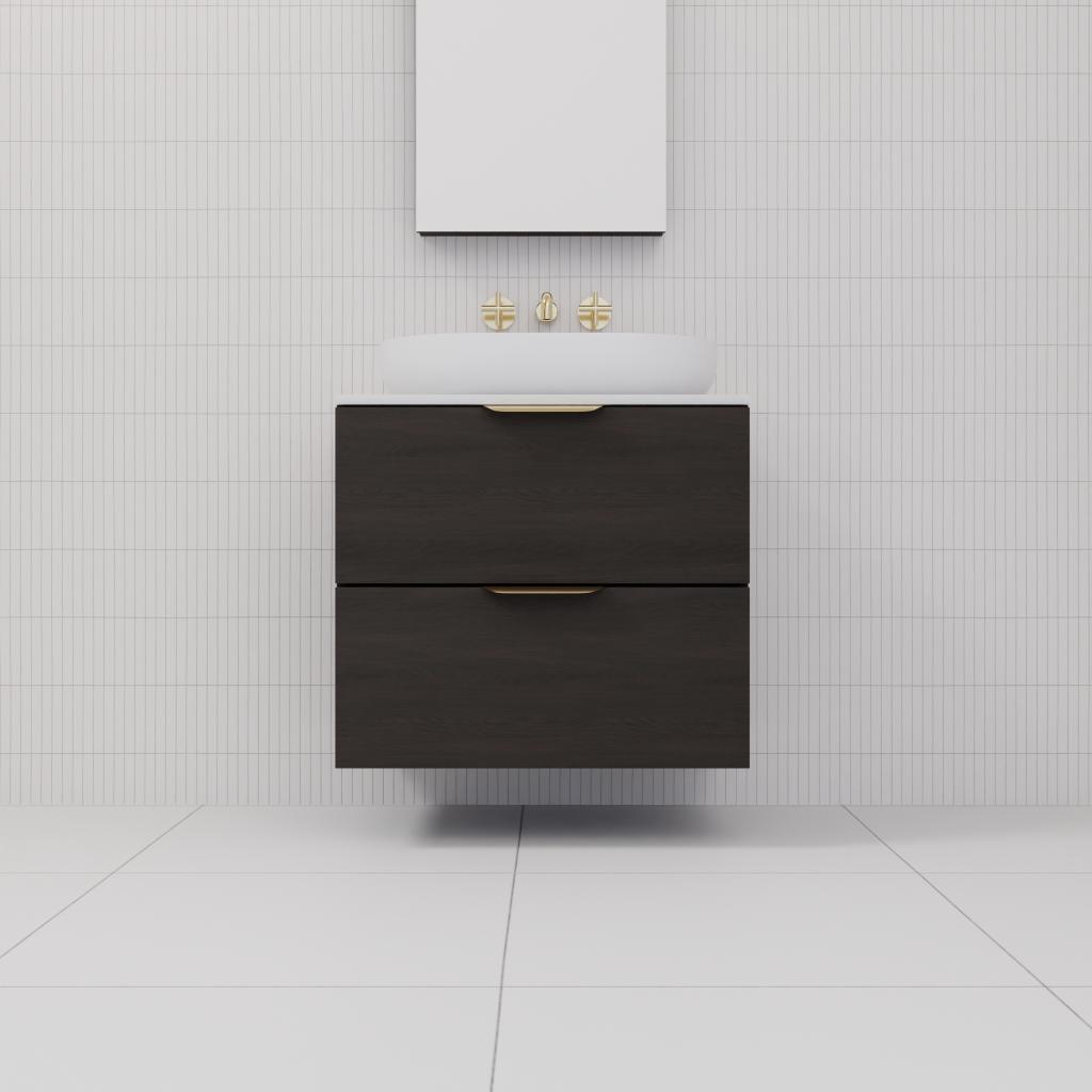 Odesa - 600mm Smoked Onyx Wall Hung Vanity