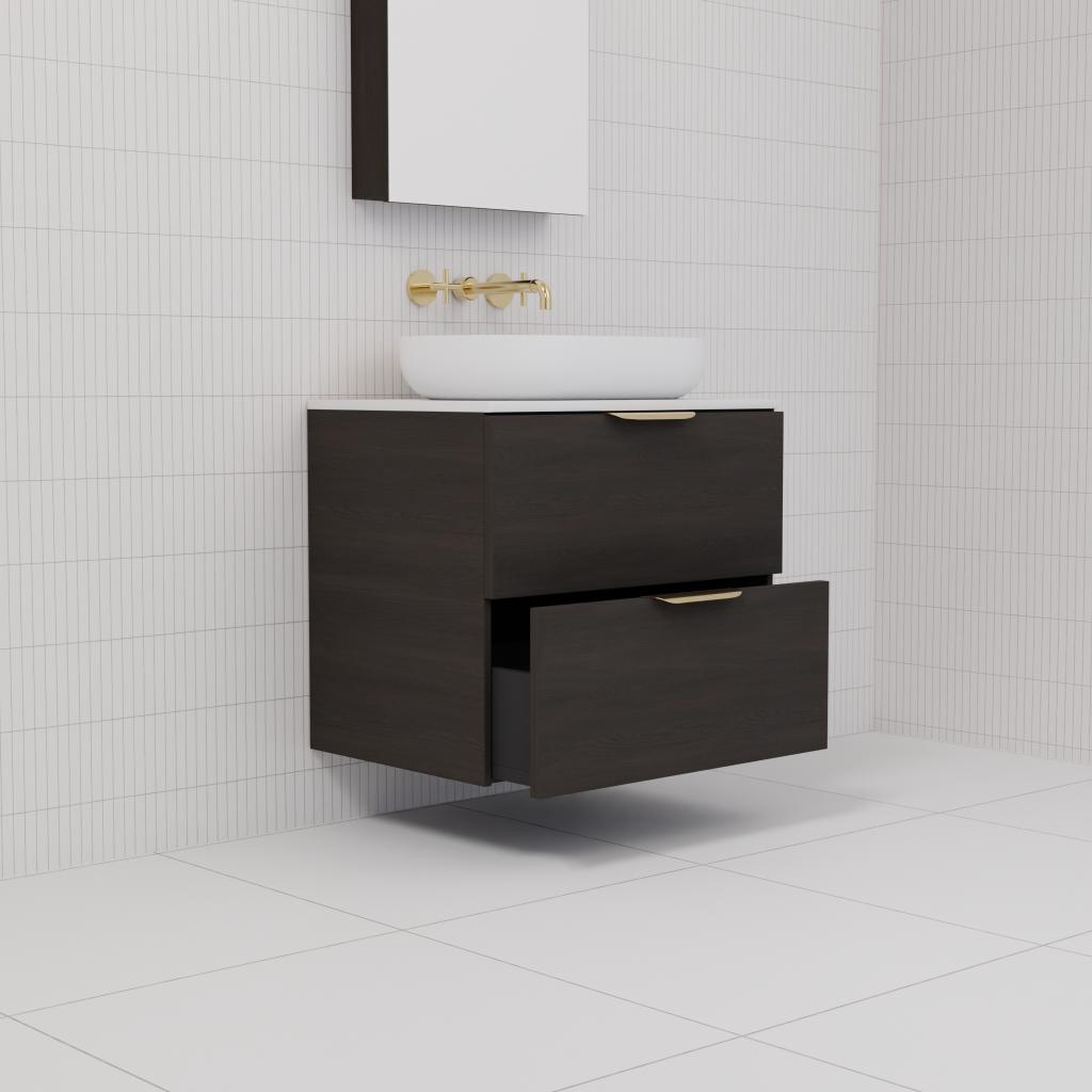 Odesa - 600mm Smoked Onyx Wall Hung Vanity