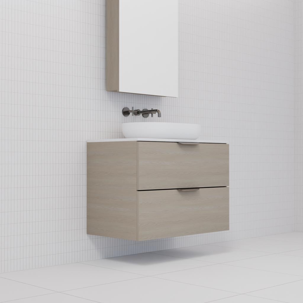 Odesa - 750mm Smoked Ash Wall Hung Vanity