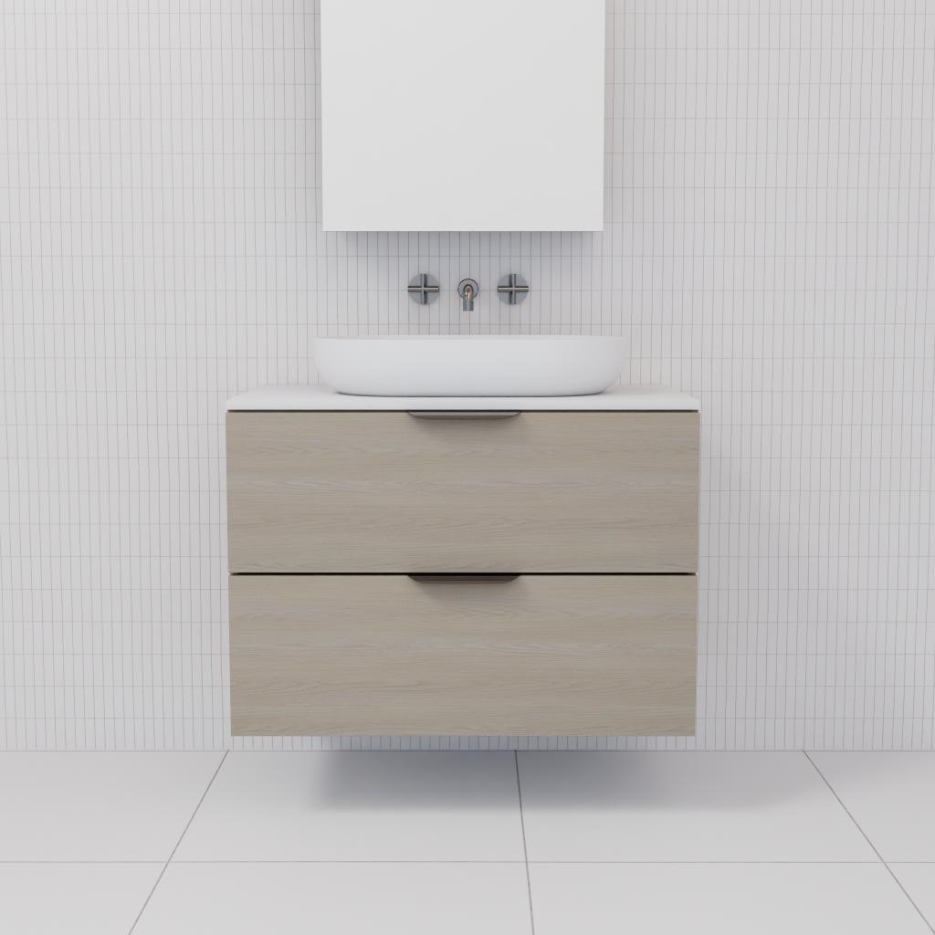 Odesa - 750mm Smoked Ash Wall Hung Vanity