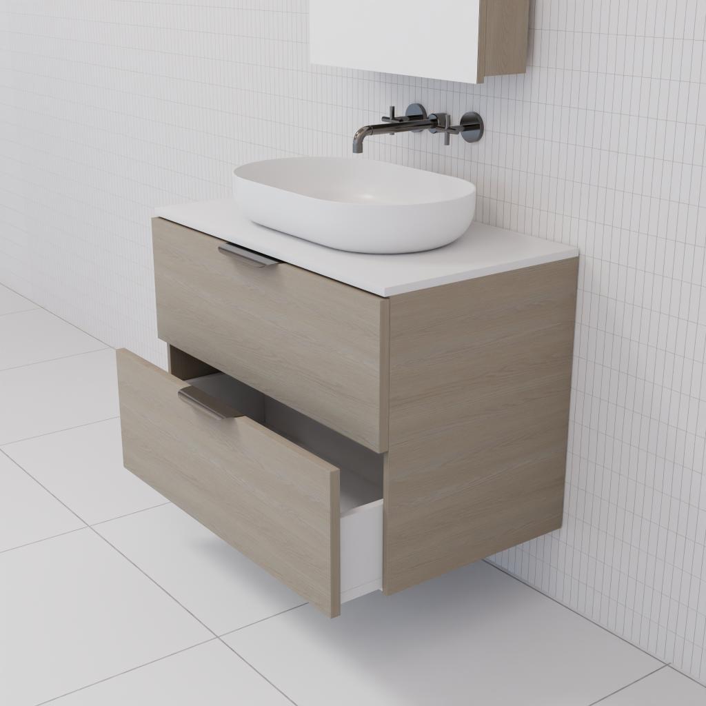 Odesa - 750mm Smoked Ash Wall Hung Vanity