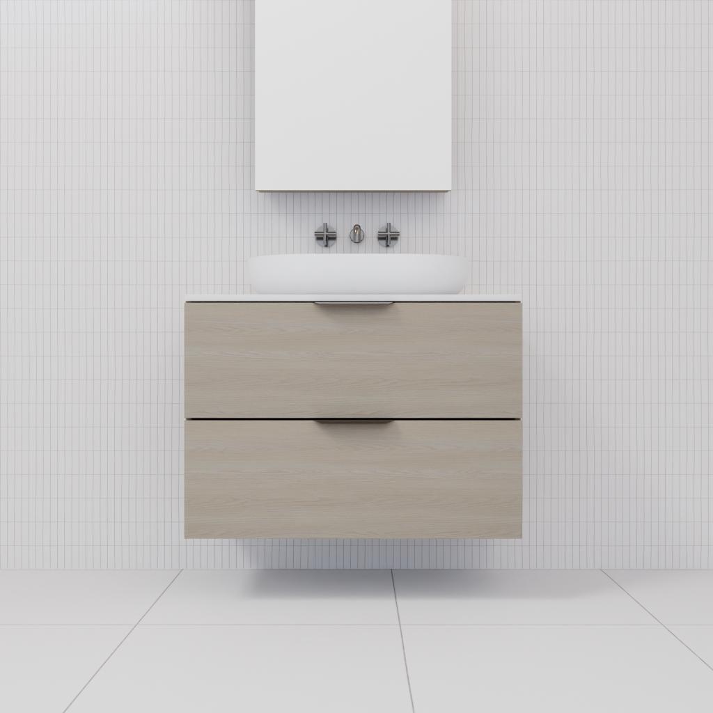 Odesa - 750mm Smoked Ash Wall Hung Vanity