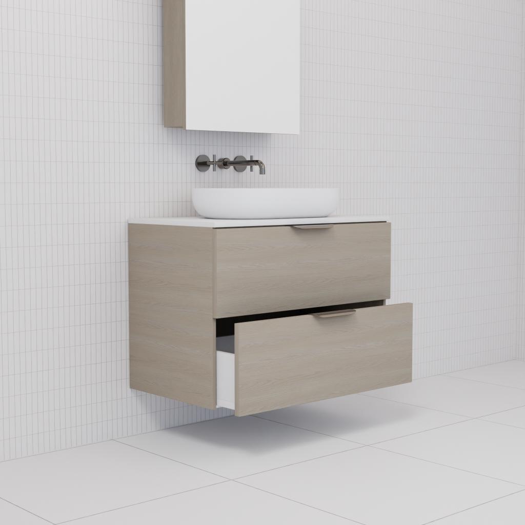 Odesa - 750mm Smoked Ash Wall Hung Vanity