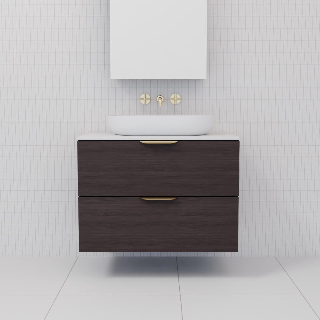 Odesa - 750mm Espresso Oak Wall Hung Vanity