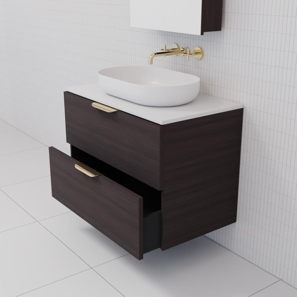 Odesa - 750mm Espresso Oak Wall Hung Vanity