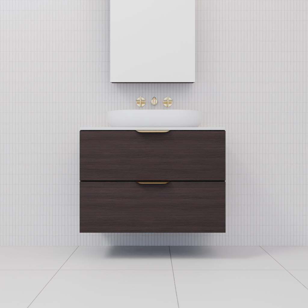 Odesa - 750mm Espresso Oak Wall Hung Vanity