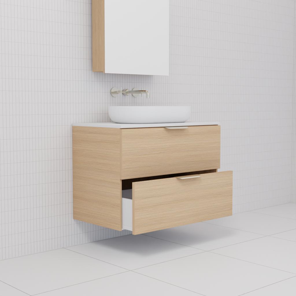 Odesa - 750mm Nordic Oak Wall Hung Vanity