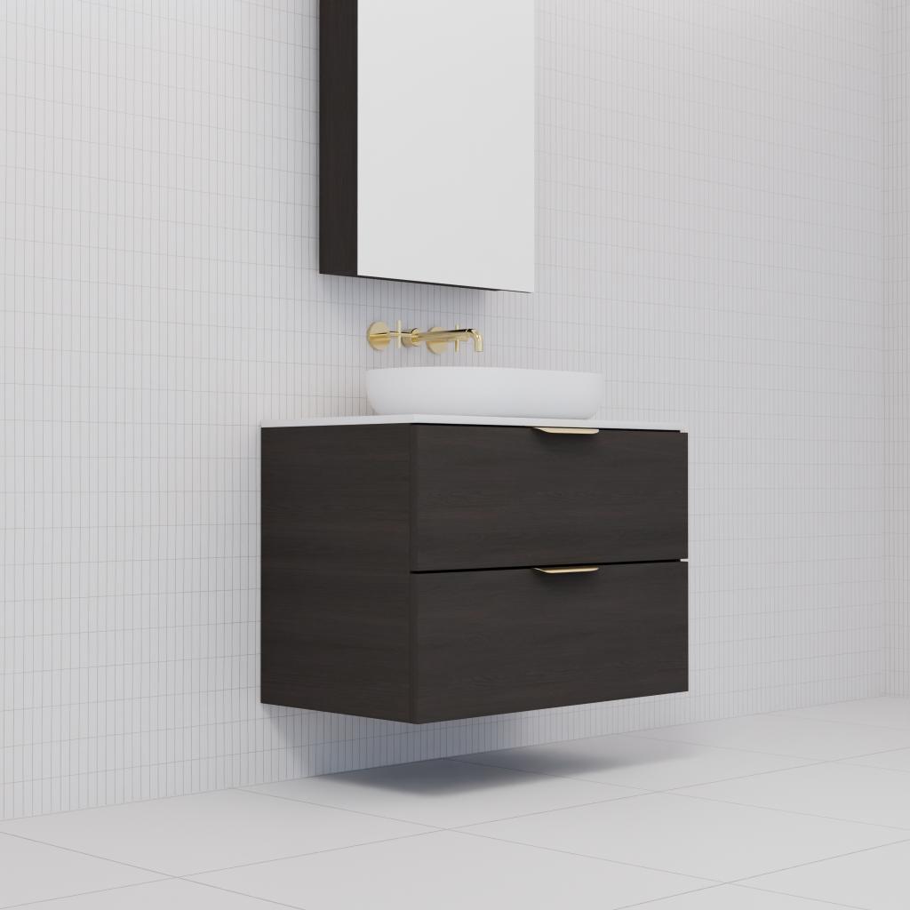 Odesa - 750mm Smoked Onyx Wall Hung Vanity