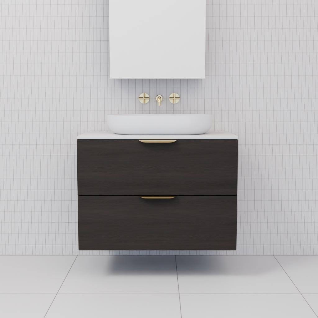 Odesa - 750mm Smoked Onyx Wall Hung Vanity