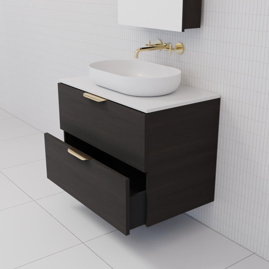 Odesa - 750mm Smoked Onyx Wall Hung Vanity