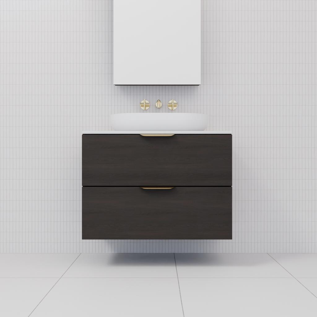 Odesa - 750mm Smoked Onyx Wall Hung Vanity