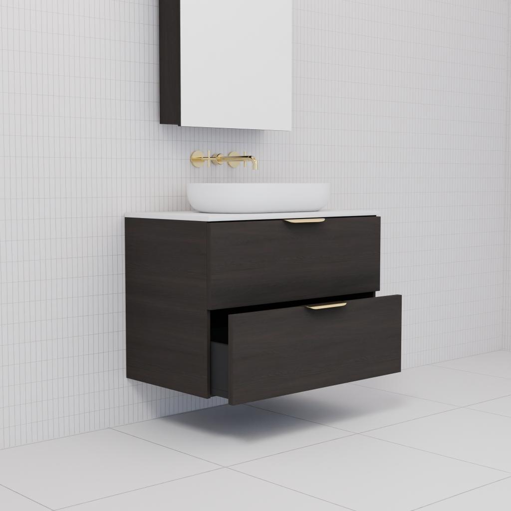 Odesa - 750mm Smoked Onyx Wall Hung Vanity