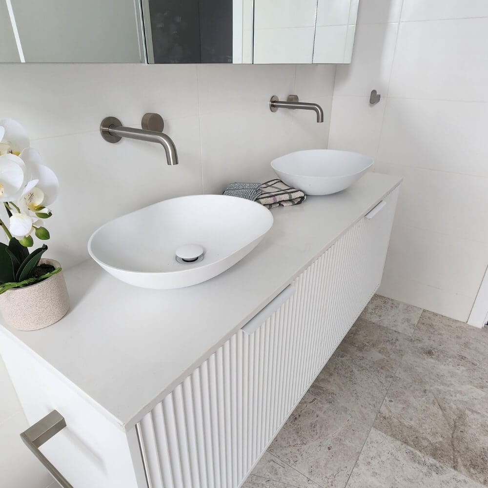 Nicola - Matte White Solid Surface Basin